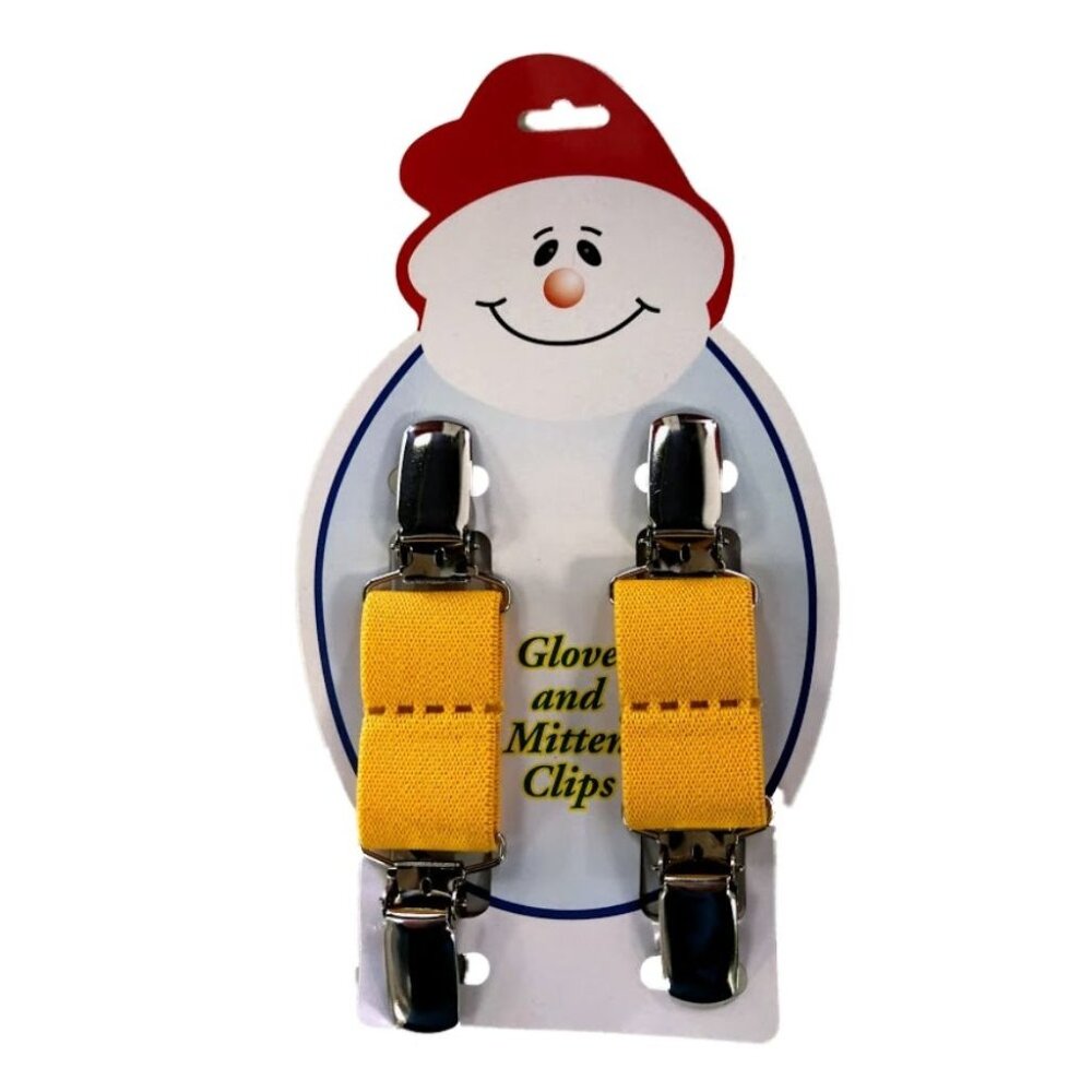 Children's Clip-on Glove and Mitten Keepers (One Set of Clips)  Yellow